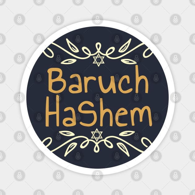 Baruch HaShem – Ornamental Blessing Magnet by Thank HaShem